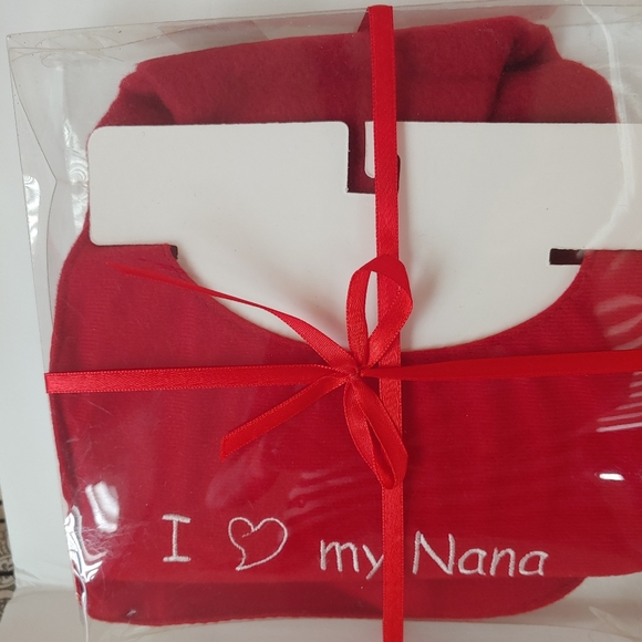 Santa Hat & Bib Nana's elf Christmas 4pc set - Picture 6 of 12